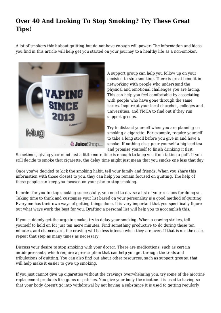 40 ways to quit smoking yourself 40 ways to quit smoking yourself